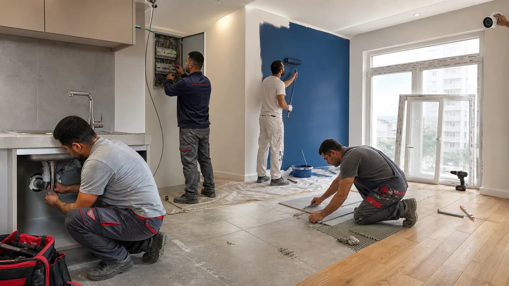 Modern konut iç mimarlık ve anahtar teslim tadilat uygulaması
